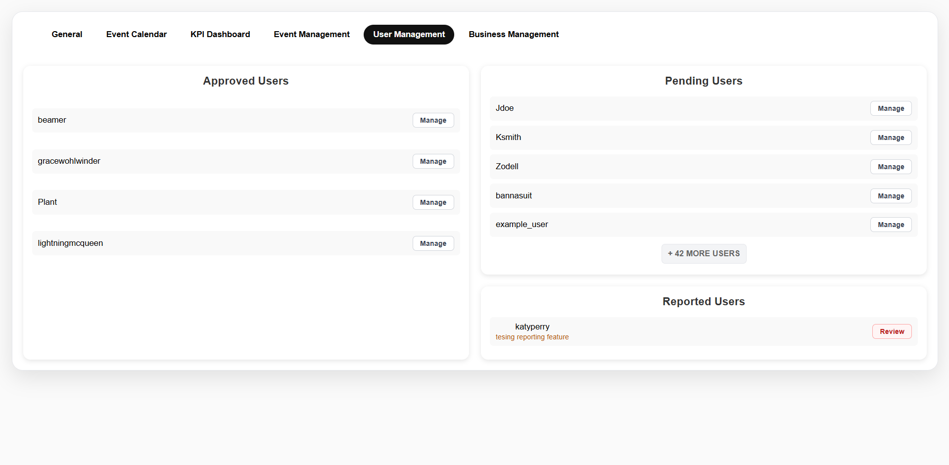 Placeholder for Admin user management screenshot